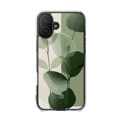 Green Impact MagSafe Phone Case for iPhone - Sage Leaf Skeletals