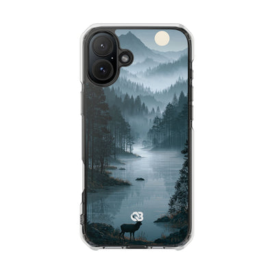 Silent Nordic Fjord · Clear Impact Magnetic Phone Case for iPhone · Blue