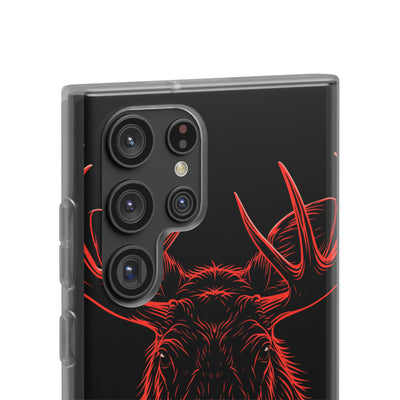Nordic Moose Contour · Lite Phone Case for Samsung · Red