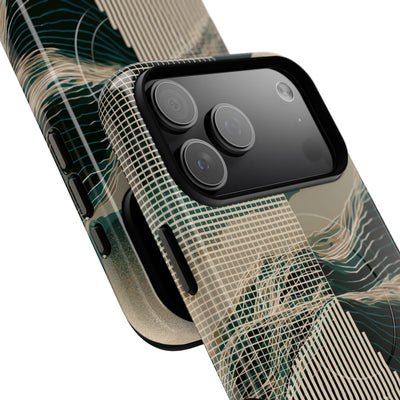 Green Tough 2.0 Magsafe Phone Case for iPhone - Lunar Moss Topography