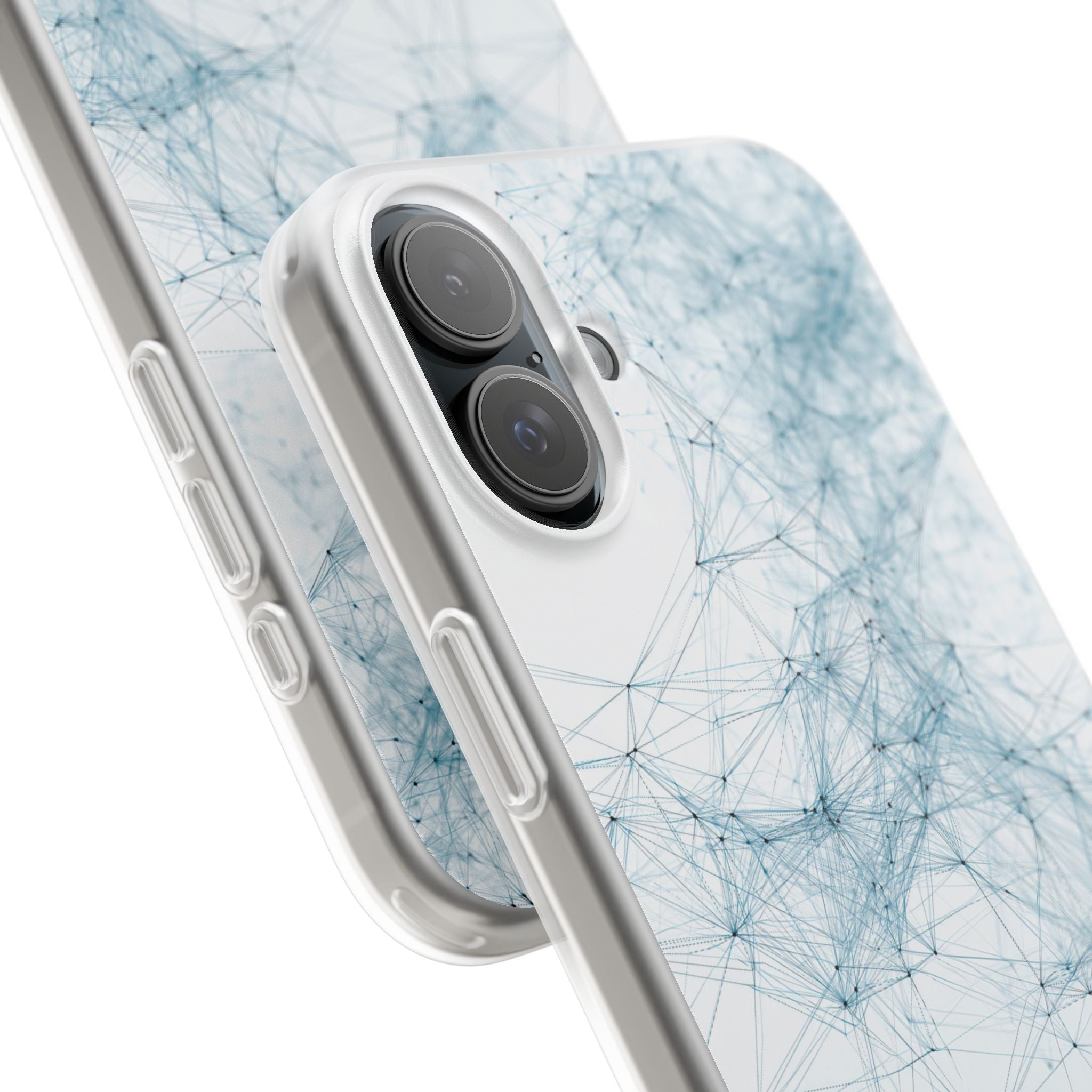 Blue Lite Phone Case for iPhone - Glacial Neural Web