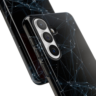Black Tough Phone Case for Samsung - Arctic Neural Mesh