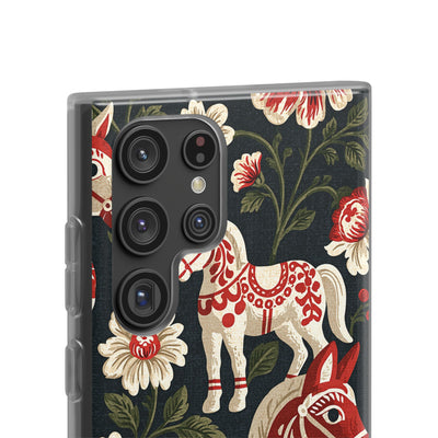 Nordic Dala Meadow · Lite Phone Case for Samsung · Red