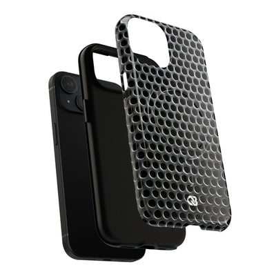 Brushed Perforated Steel · Tough 2.0 Magnetic Phone Case for iPhone · Silver