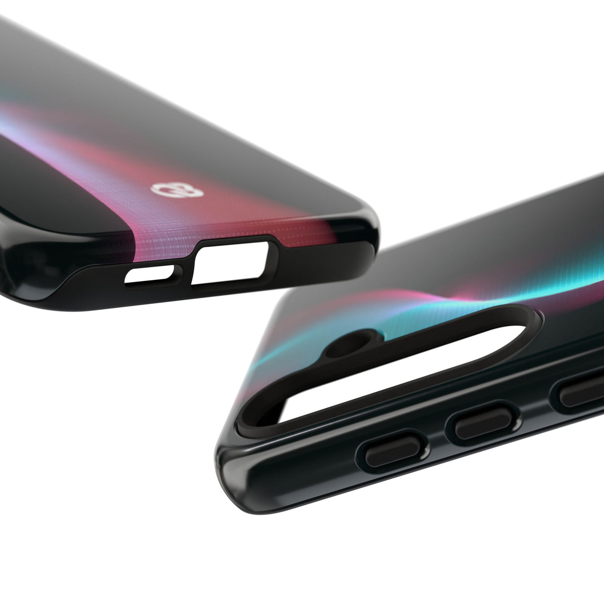 Neon Pixel Flow · Tough Phone Case for Samsung · Black