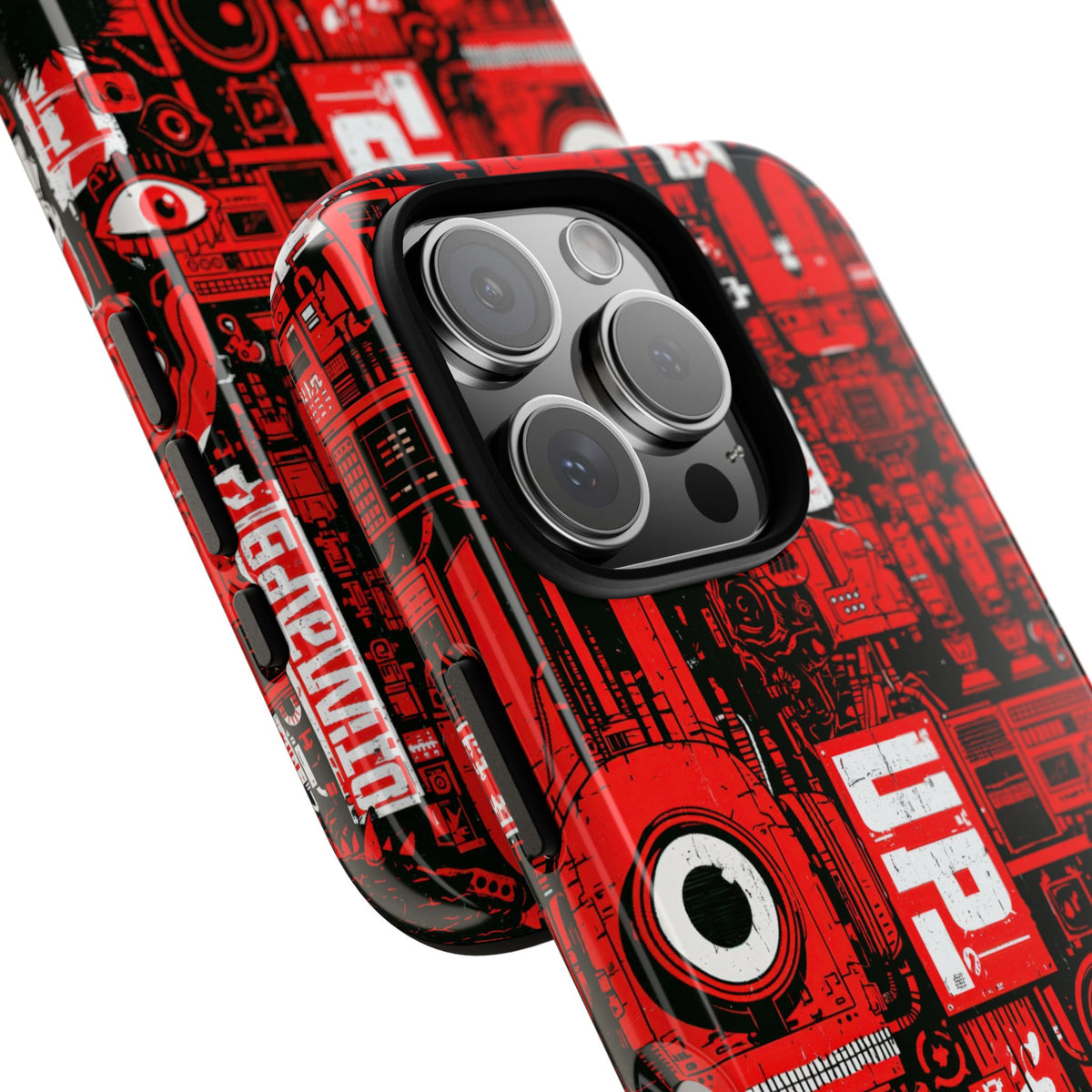 Neo Mecha Collage · Tough Phone Case for iPhone · Red