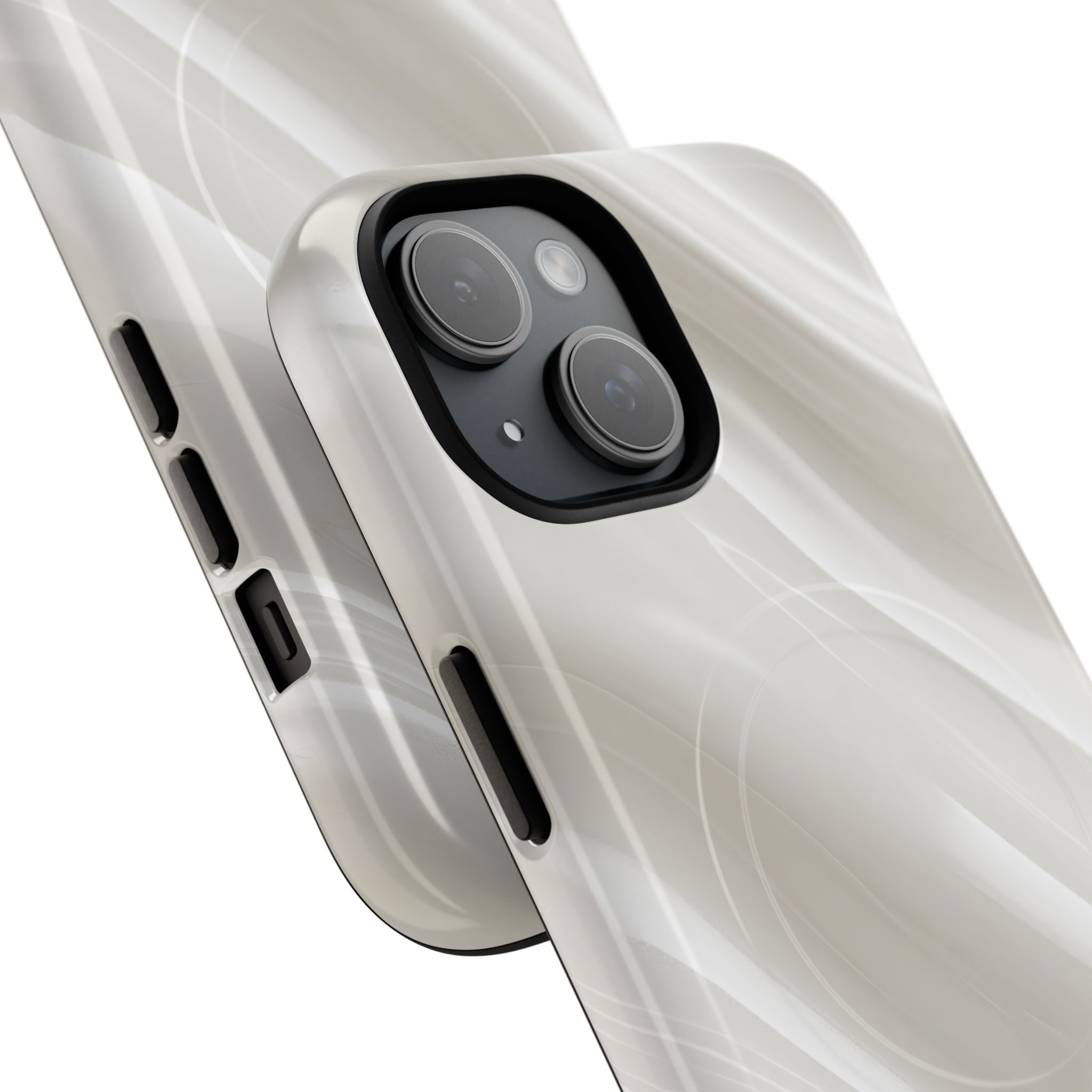 White Tough 2.0 Magsafe Phone Case for iPhone - Polished Ivory Wave