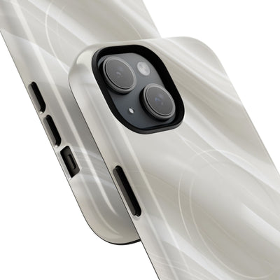 White Tough 2.0 Magsafe Phone Case for iPhone - Polished Ivory Wave