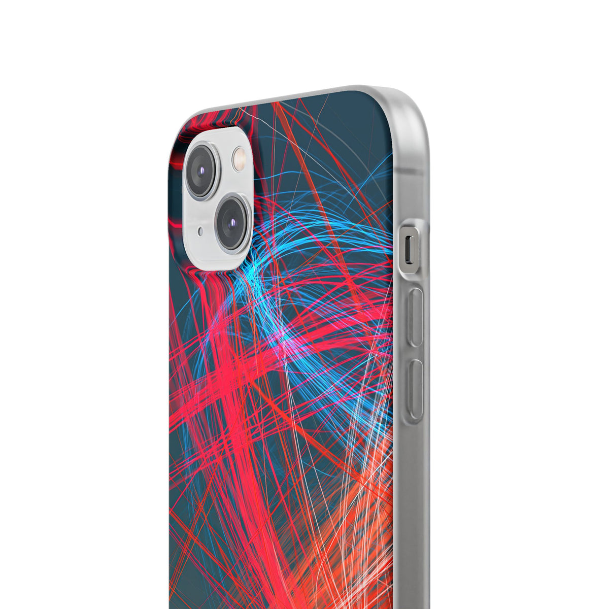 Neon Fiber Stream · Lite Phone Case for iPhone ·  Red