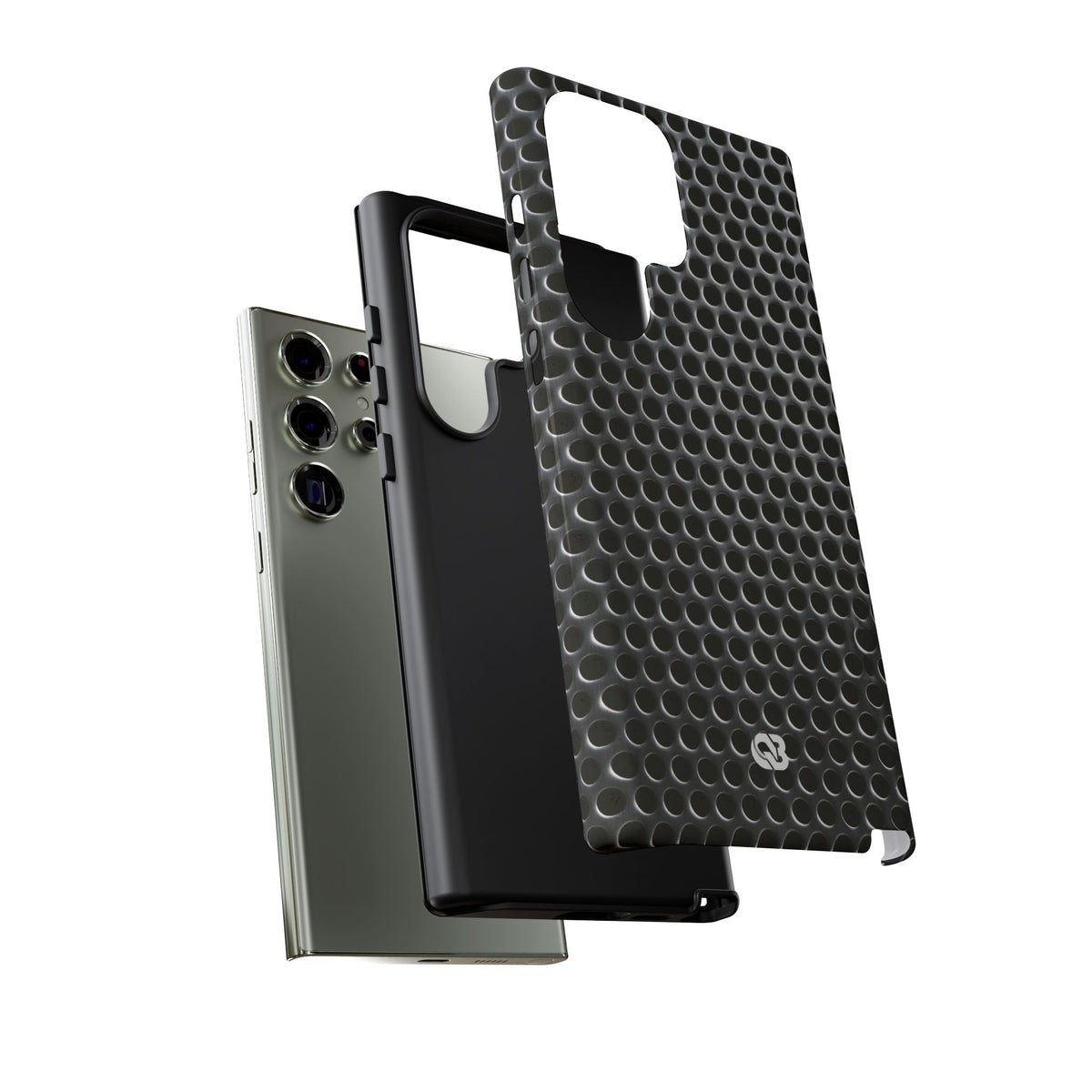 Brushed Perforated Steel · Tough Phone Case for Samsung · Silver