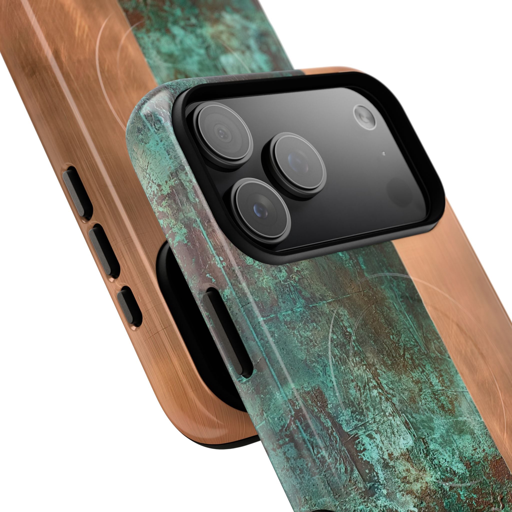 Teal Tough 2.0 Magsafe Phone Case for iPhone - Verdigris Copper Slab