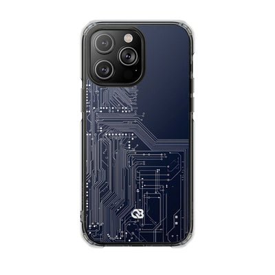 Blue Impact MagSafe Phone Case for iPhone - Cobalt Data Stream