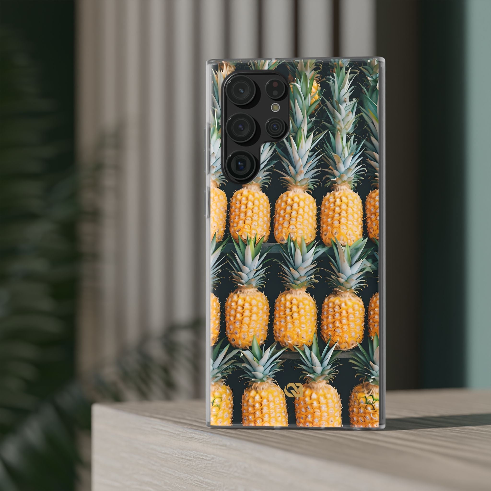 Gilded Pineapple Rows · Soft Phone Case for Samsung