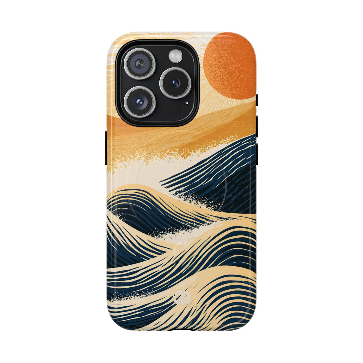 Golden Horizon Waves · Tough 2.0 Magnetic Phone Case for iPhone · Blue