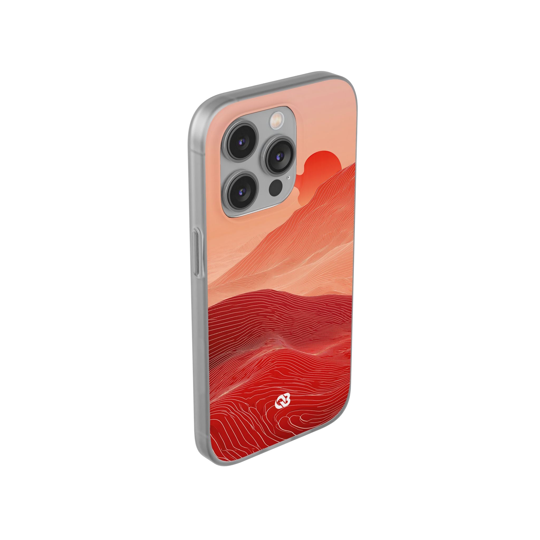 Red Lite Phone Case for iPhone - Crimson Ridge Lines