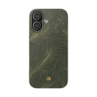 Green Lite Phone Case for iPhone - Dark Olive Plume