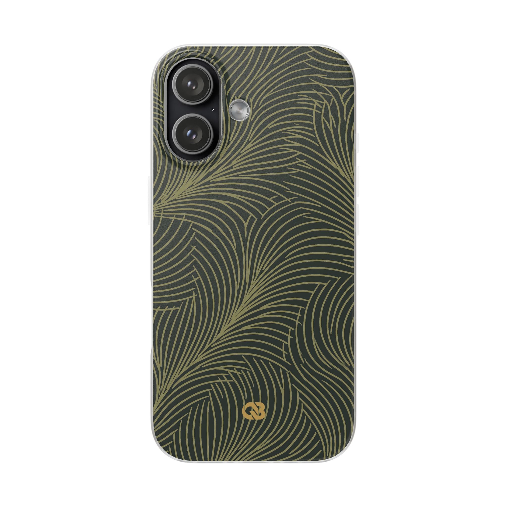 Green Lite Phone Case for iPhone - Dark Olive Plume