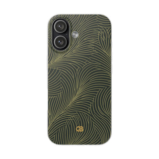 Green Lite Phone Case for iPhone - Dark Olive Plume