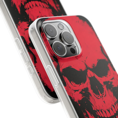 Crimson Street Skull · Soft Custodia per iPhone