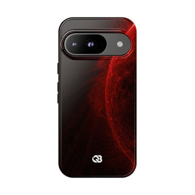 Red Tough Phone Case for Google Pixel - Solar Crimson Flare