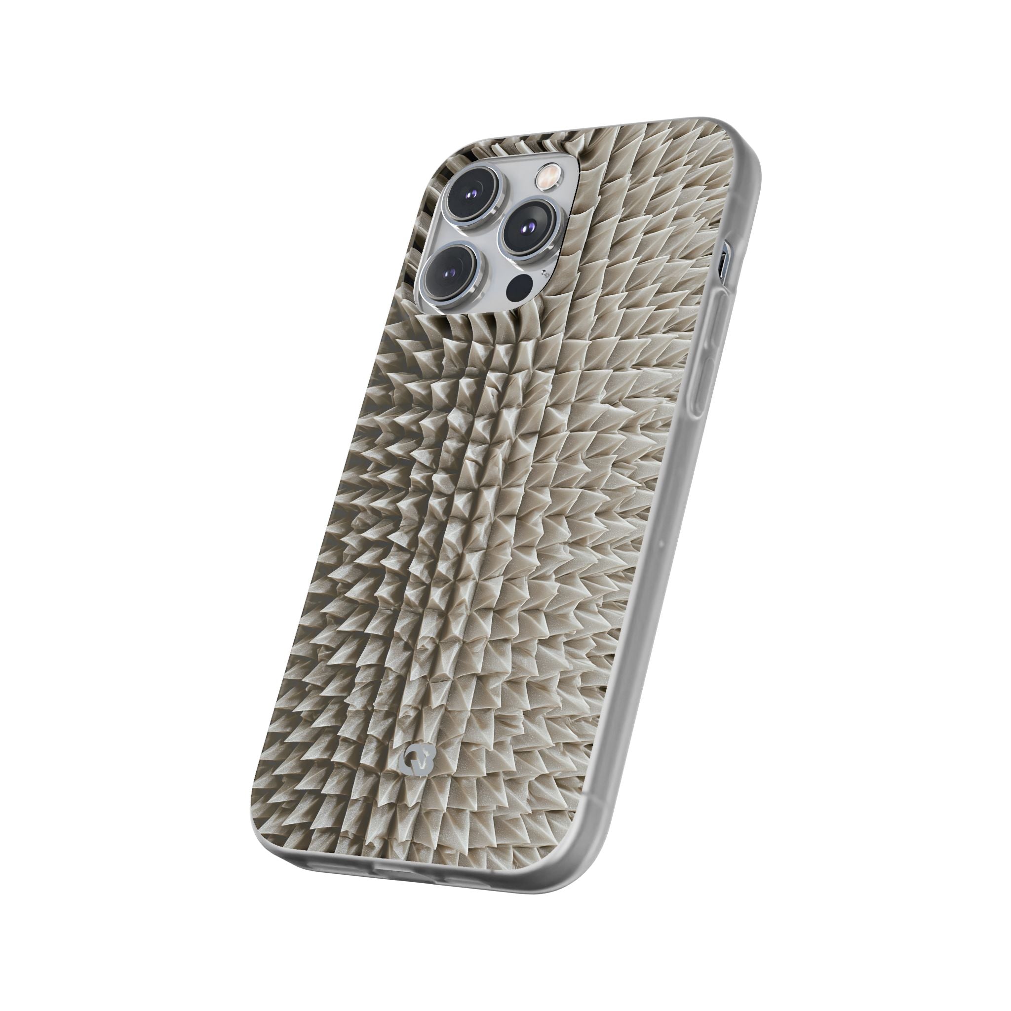 Beige Lite Phone Case for iPhone - Bone Spiked Grid