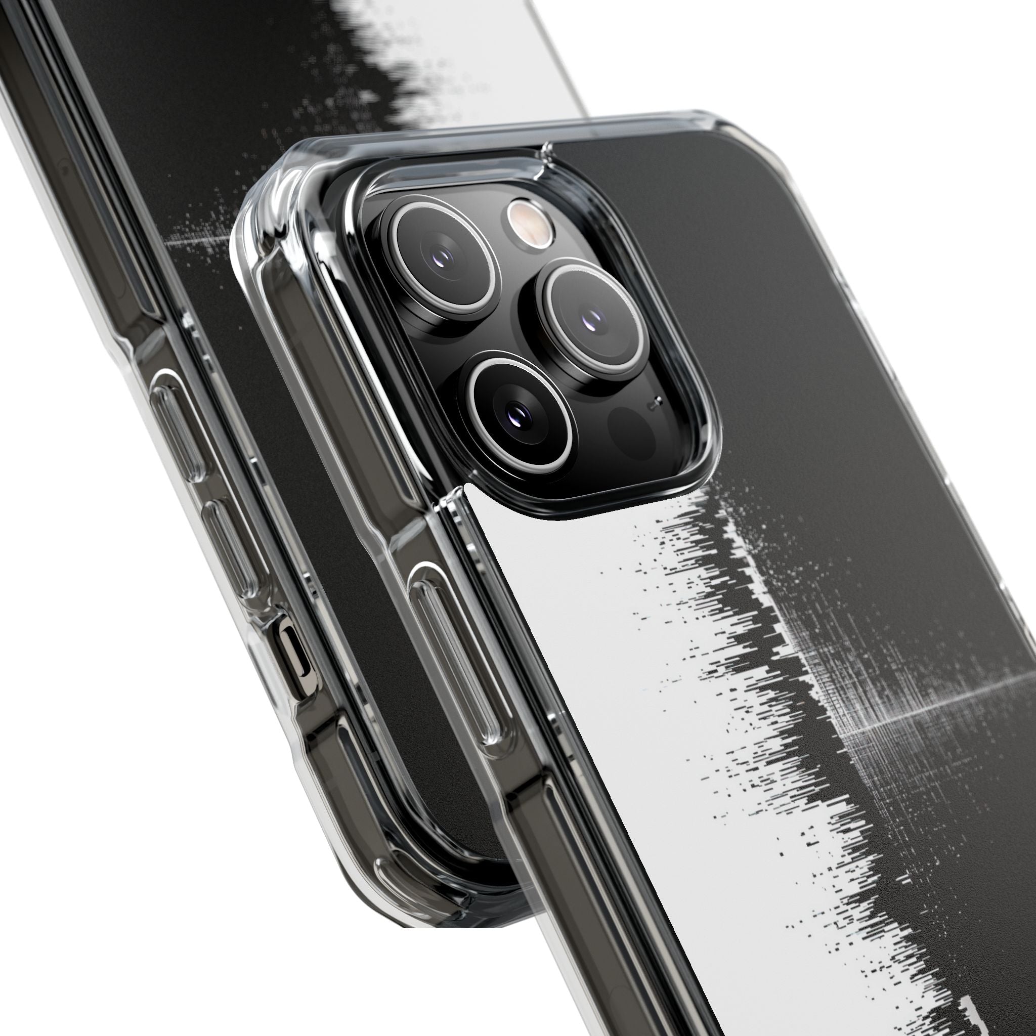 Black Impact MagSafe Phone Case for iPhone - Static Signal Split