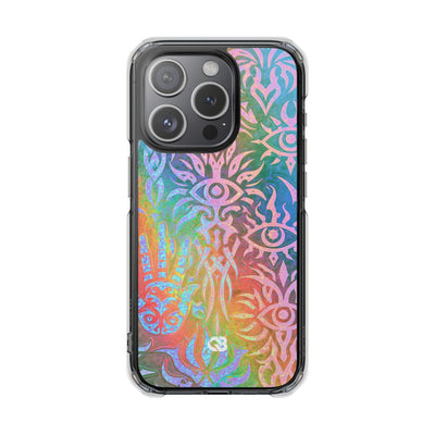 Chromatic Mystic Sigil · Clear Impact Magnetic Phone Case for iPhone · Blue