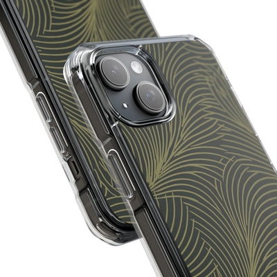 Green Impact MagSafe Phone Case for iPhone - Dark Olive Plume