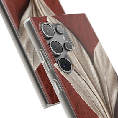 Carved Ivory Plume · Lite Phone Case for Samsung · Red