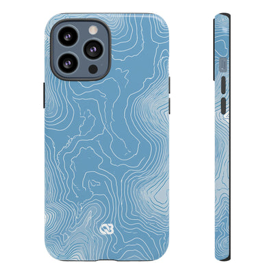 Glacial Basin Topo · Tough Phone Case for iPhone · Blue