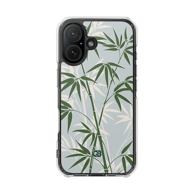 Serene Bamboo · Clear Impact Magnetic Phone Case for iPhone ·  Green
