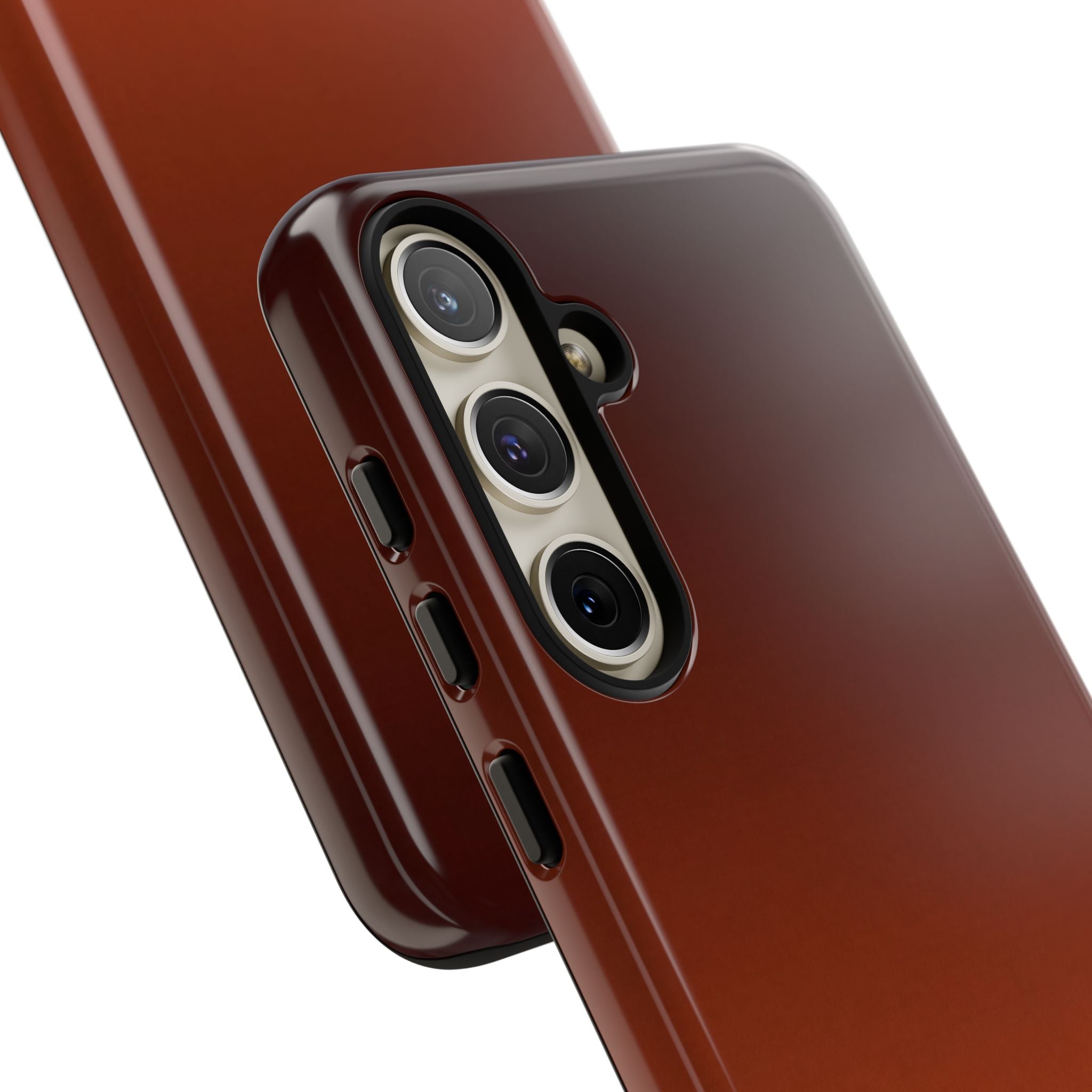 Orange Tough Phone Case for Samsung - Obsidian Ember Fade