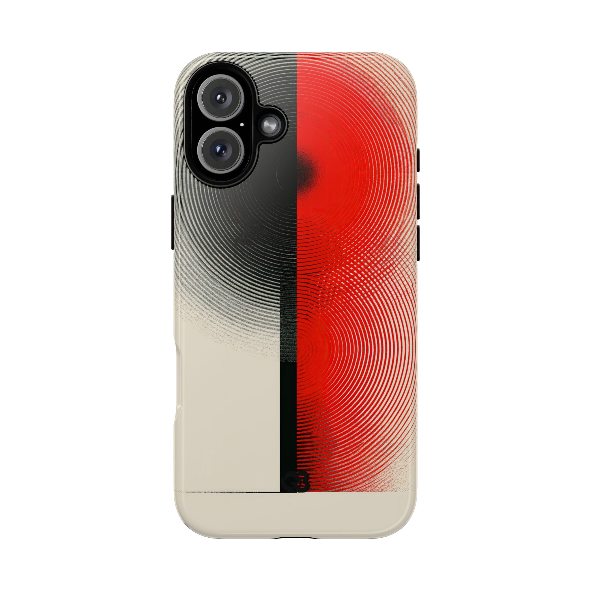 Red Tough Phone Case for iPhone - Split Signal Red