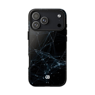 Black Tough Phone Case for iPhone - Arctic Neural Mesh