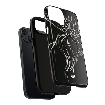 Nordic Moose Contour · Tough 2.0 Magnetic Phone Case for iPhone · Black