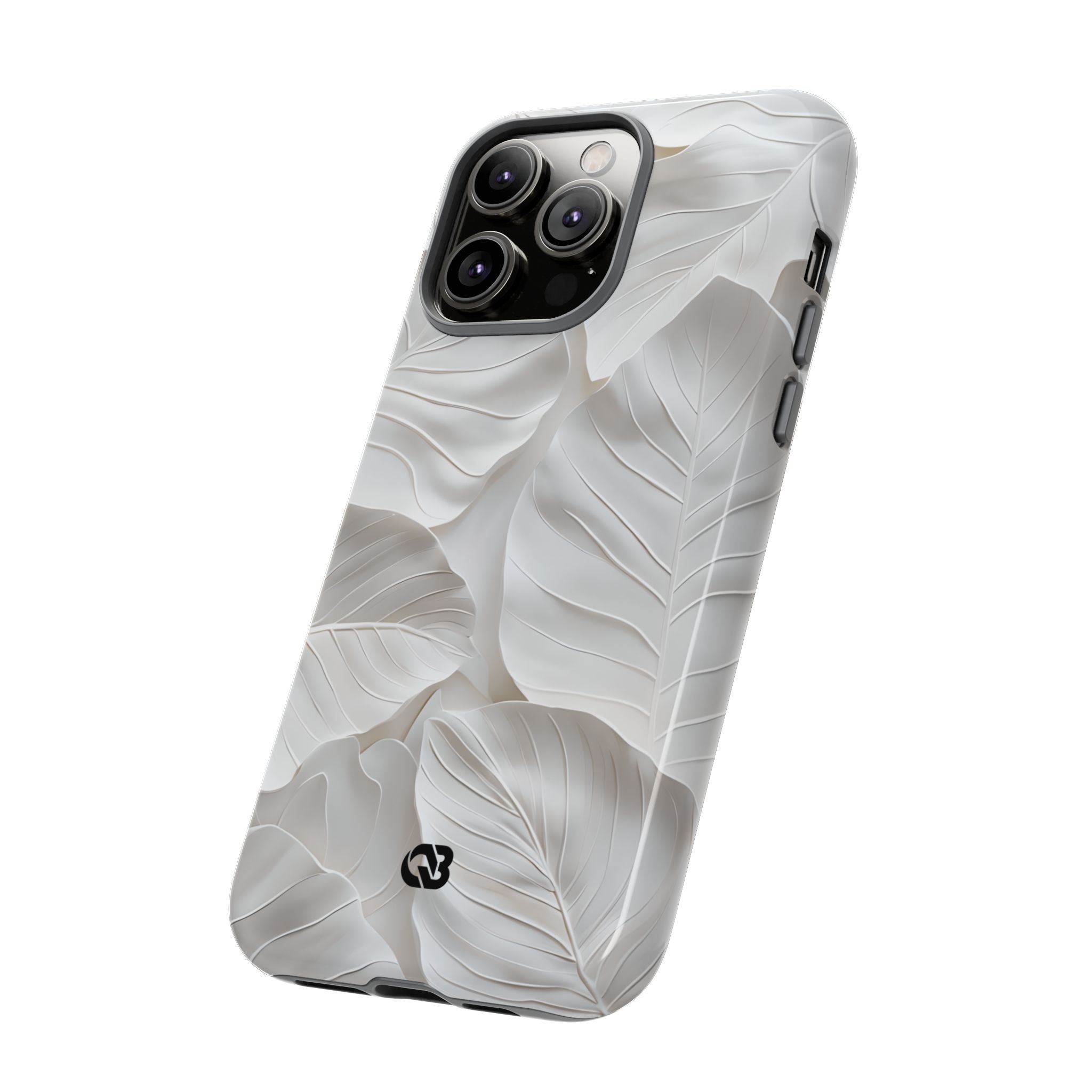 Sculpted Ivory Leaves · Tough Coque de téléphone pour iPhone