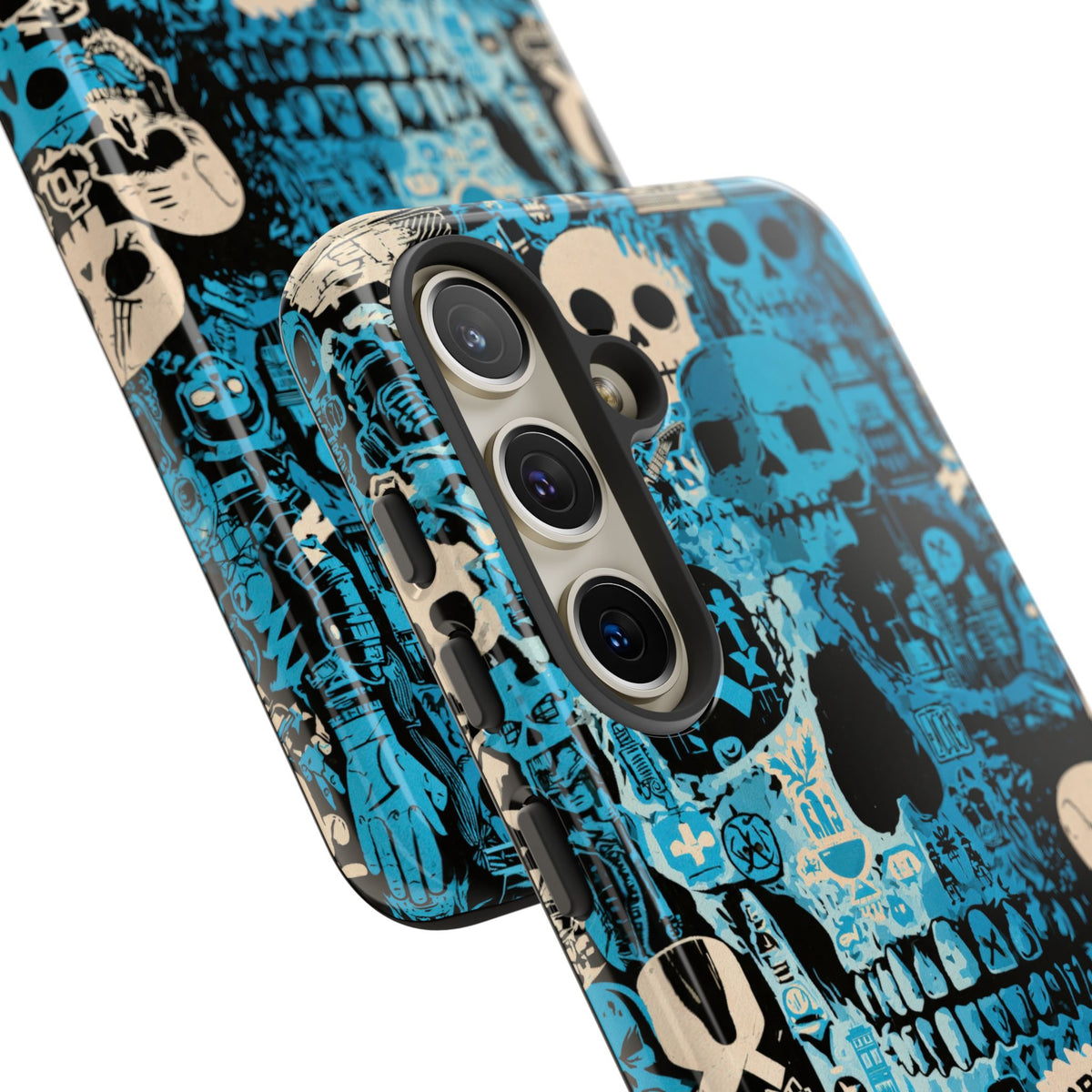 Electric Skull Graffiti · Tough Phone Case for Samsung · Blue