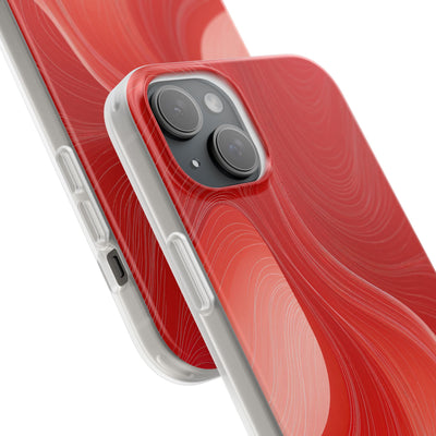 Red Lite Phone Case for iPhone - Crimson Silk Strands
