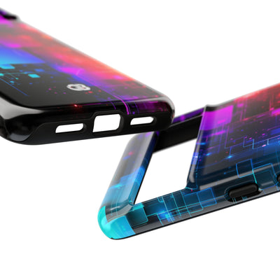 Spectral Circuit Grid · Tough Phone Case for Pixel ·  Black