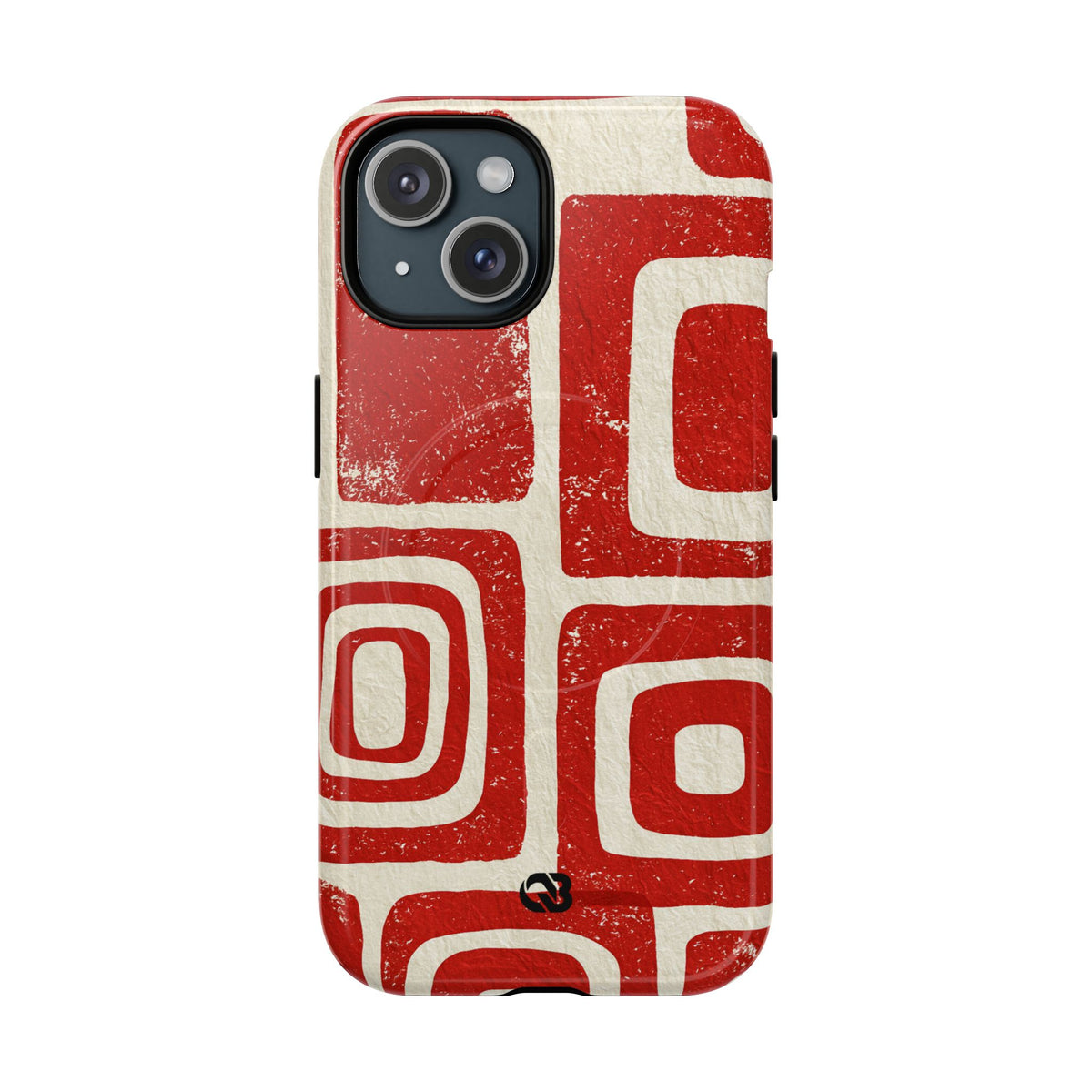 Vermilion Block Motif · Tough 2.0 Magnetic Phone Case for iPhone · Red