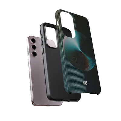 Blue Tough Phone Case for Samsung - Cyan Vector Sphere