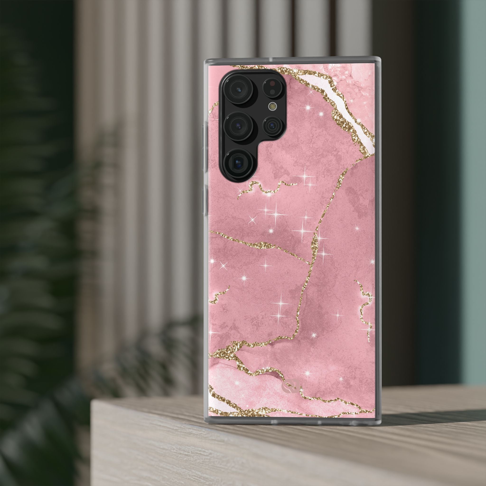 Rose Sparkle Marble · Soft Phone Case for Samsung