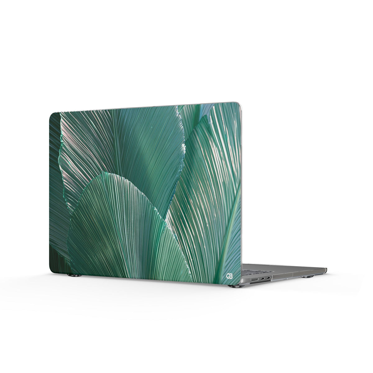 Translucent Fan Palm · Clear Hard Case for MacBook · Teal