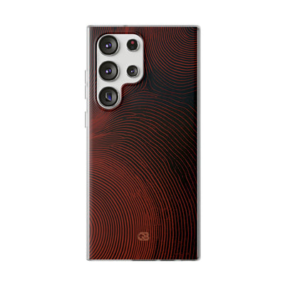 Red Lite Phone Case for Samsung - Terracotta Nerve Map