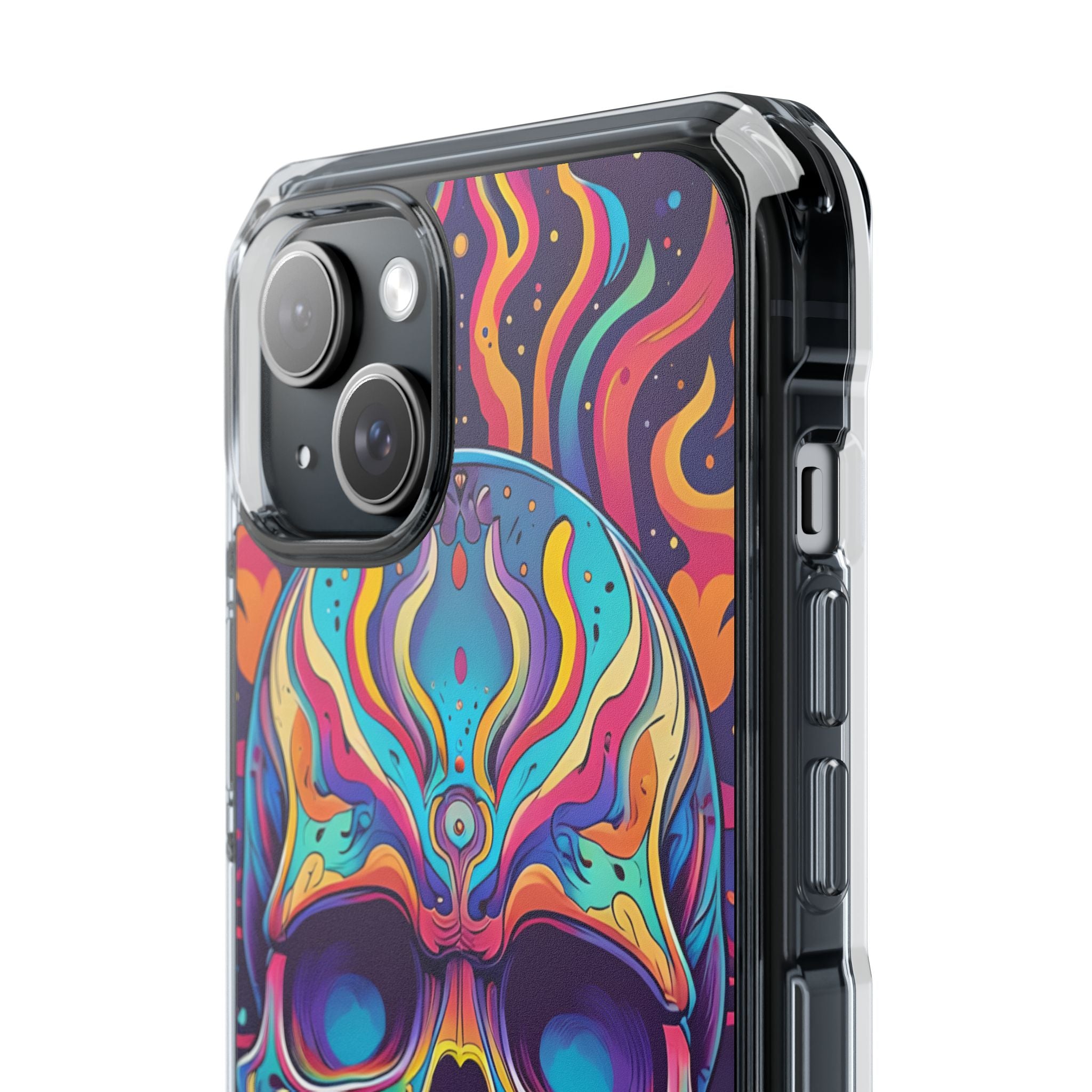 Flaming Skull iPhone 15 Plus Case - Impact