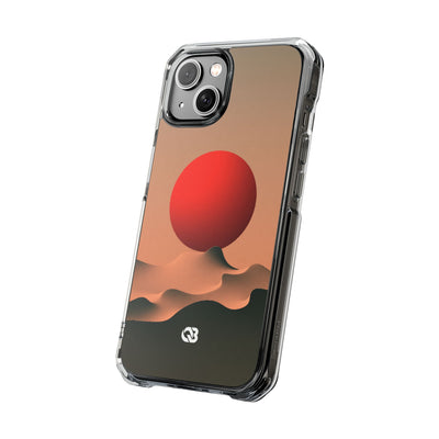 Crimson Sol Ridge · Clear Impact Magnetic Phone Case for iPhone · Red