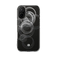 Black Impact MagSafe Phone Case for iPhone - Kinetic Wireframe Orbit