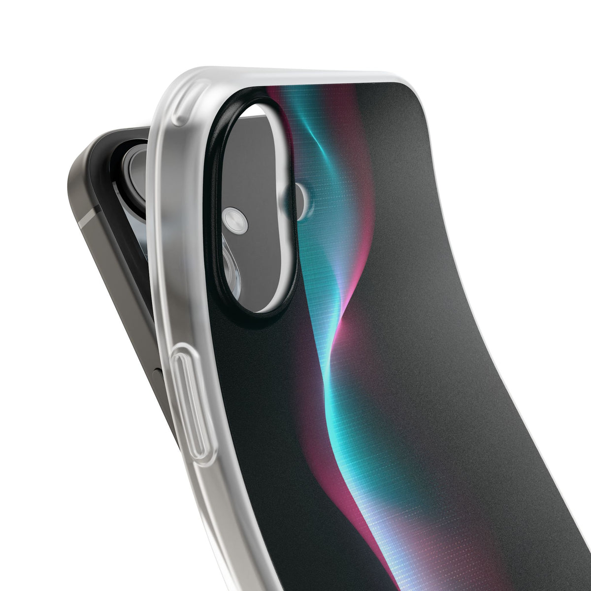 Neon Pixel Flow · Lite Phone Case for iPhone ·  Black