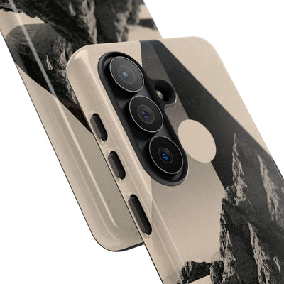 Beige Tough Phone Case for Samsung - Obsidian Summit Parchment