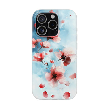 Pink Blossom Drift iPhone 15 Pro Case - Soft